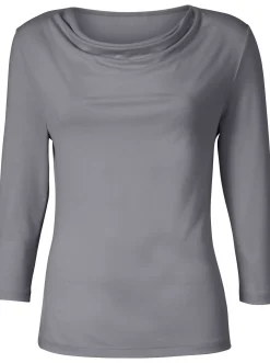 Wasserfallshirt mit 3/4-langen Ärmeln