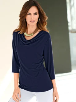 Wasserfallshirt mit 3/4-langen Ärmeln