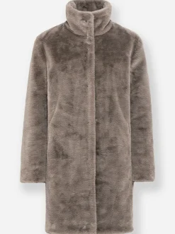 Wendejacke aus Stepp und Pelz-Imitat