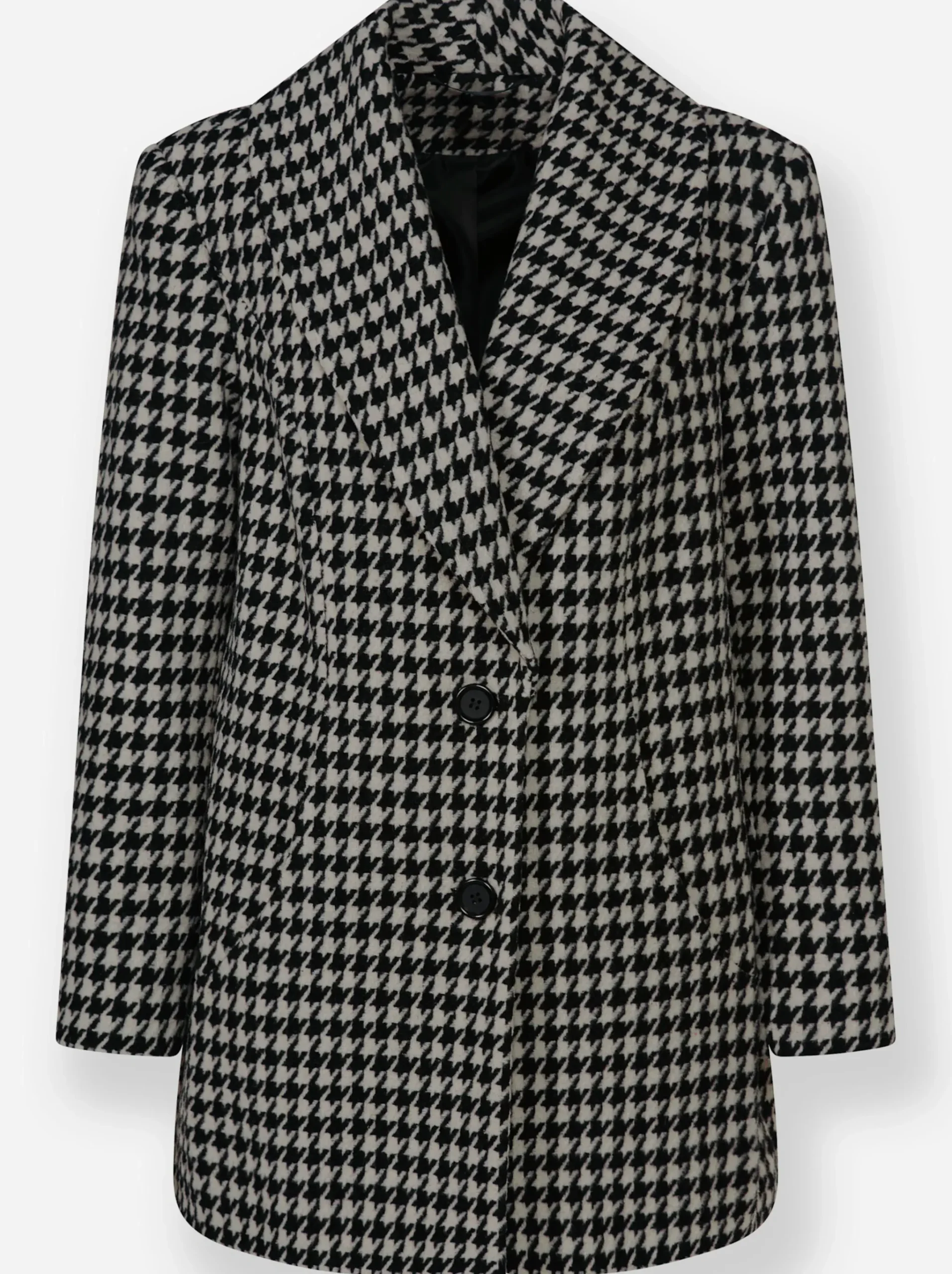 Wolljacke mit Hahnentritt-Muster